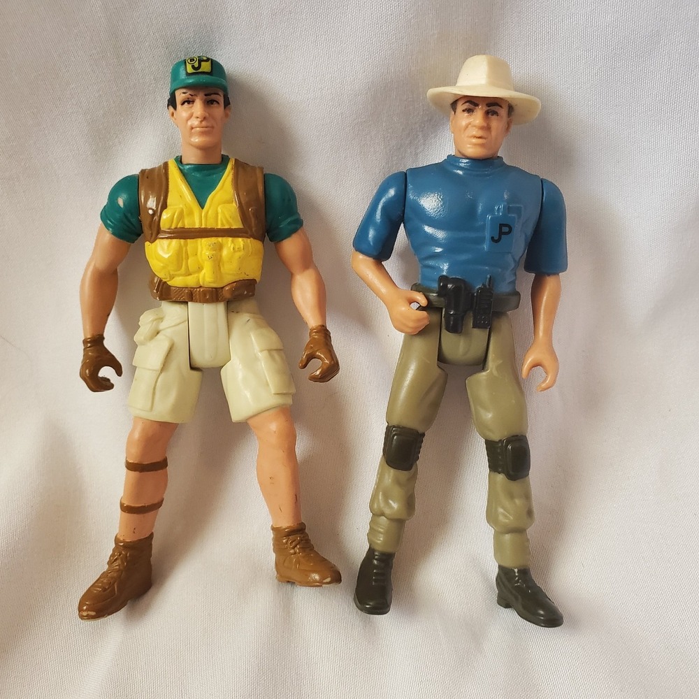 Vintage 1996 Kenner Jurassic Park Nick Van Owen And Dr Grant Action Figure Lot